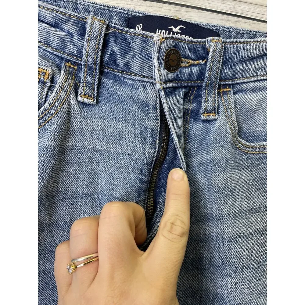 Hollister Womens 24‎ Blue Ultra High-Rise Mom Jean Vintage Stretch Denim W24 L27